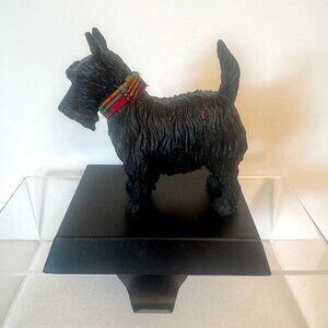 Black Scottish Terrier Dog Chirstmas Stocking Holder Holiday